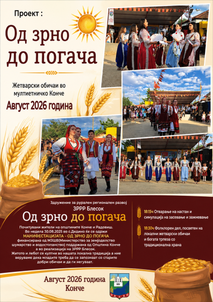 ОД ЗРНО ДО ПОГАЧА – ТРАДИЦИЈА, ФОЛКЛОР И БОГАТА ТРПЕЗА 🌾